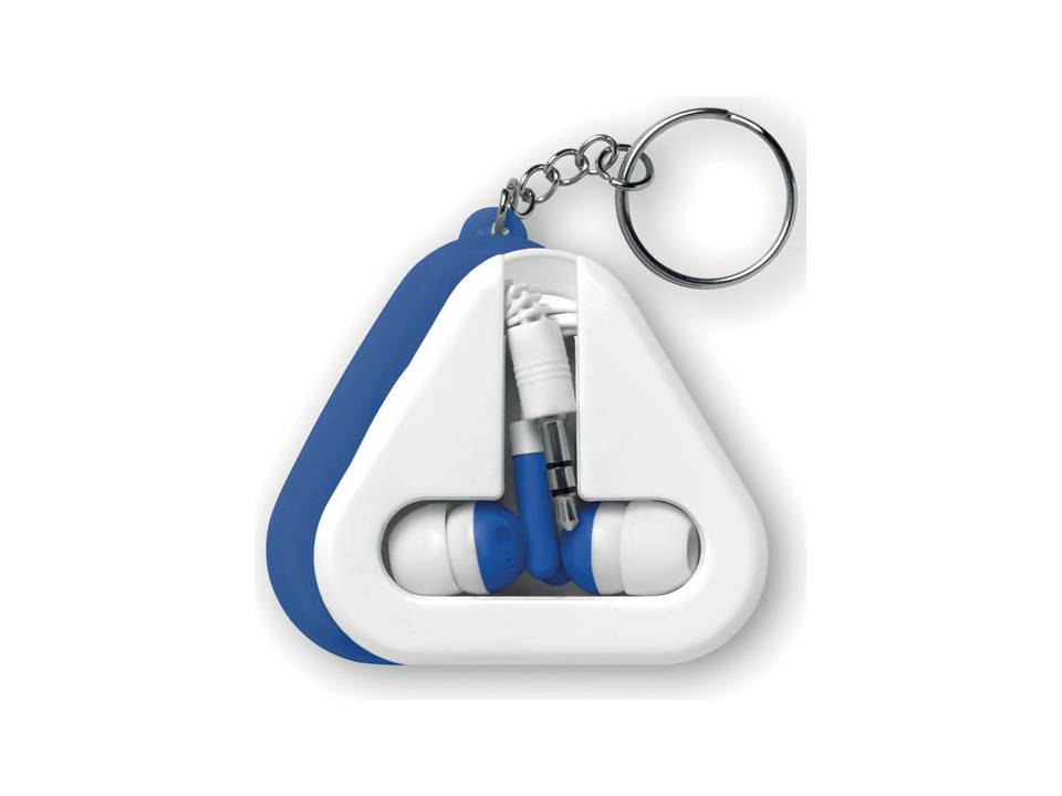 Earphones case with keyring
