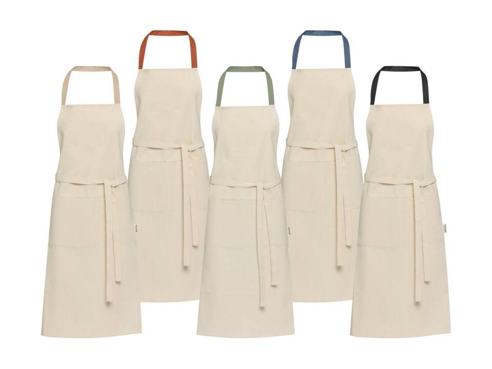 Nia schort van 200 g:m² gerecycled katoen