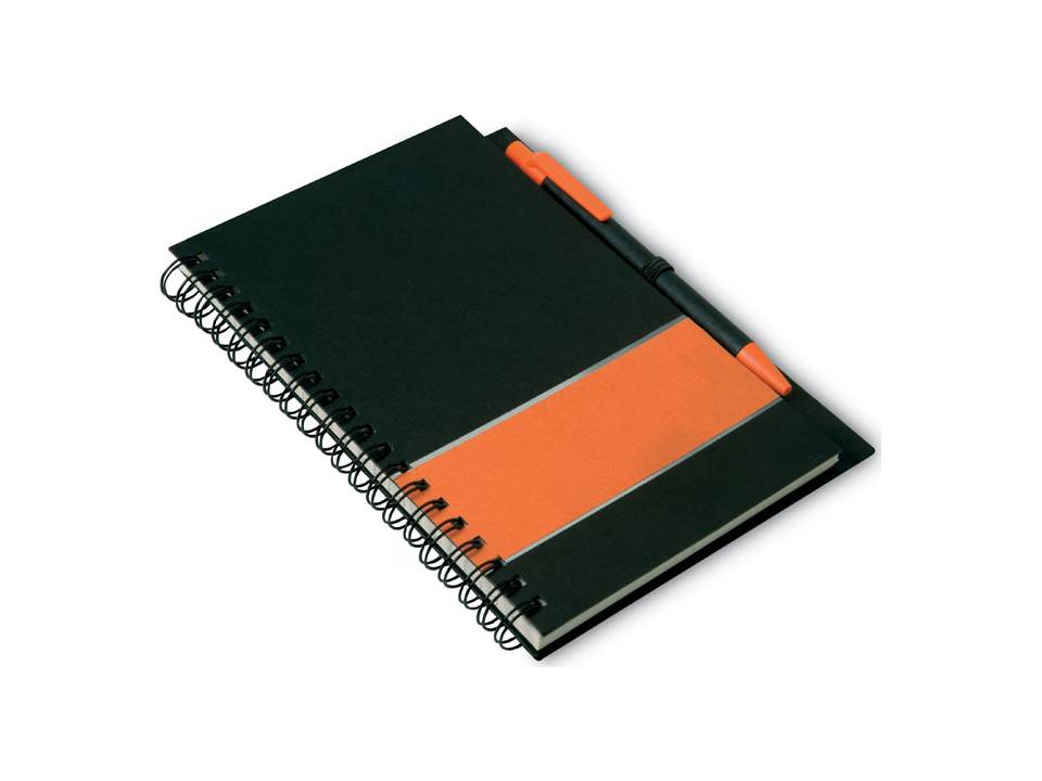 Elegant notebook iwith colourful decorating band