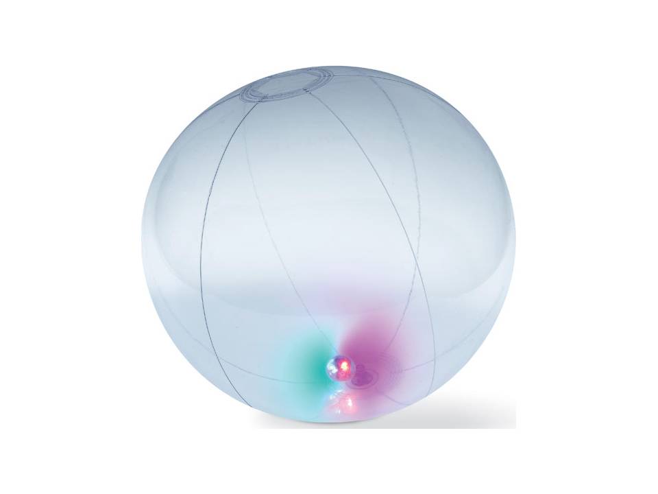 Inflatable beachball with light