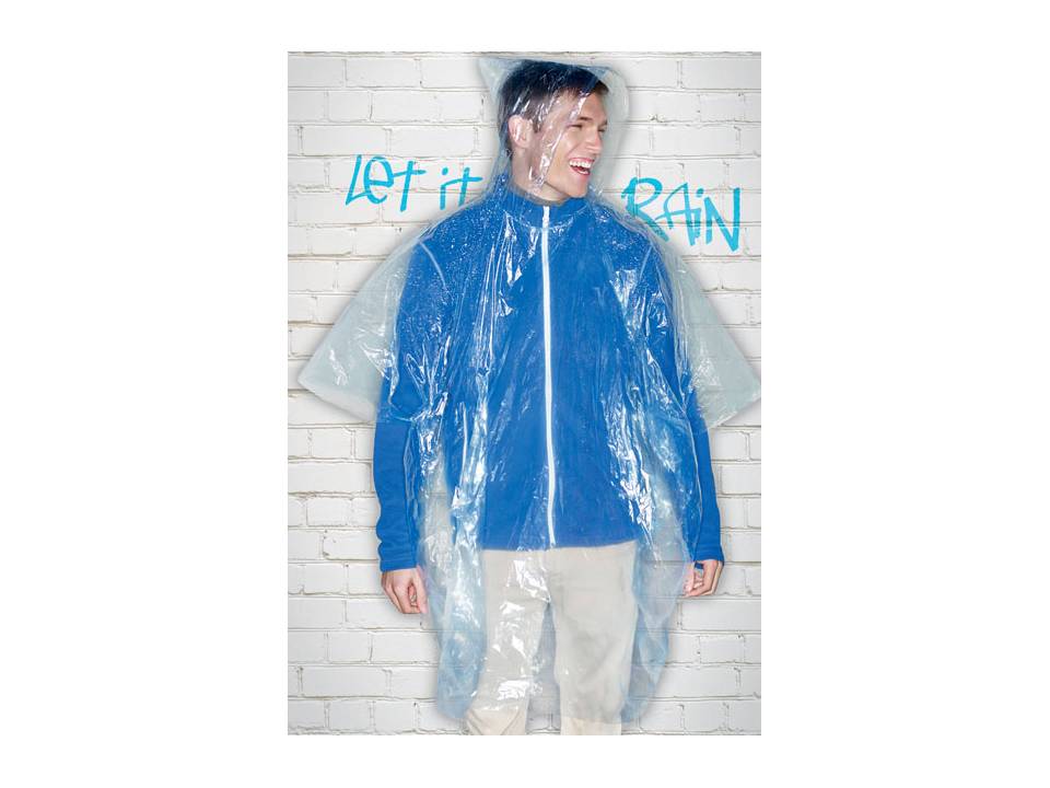 Foldable raincoat in polybag