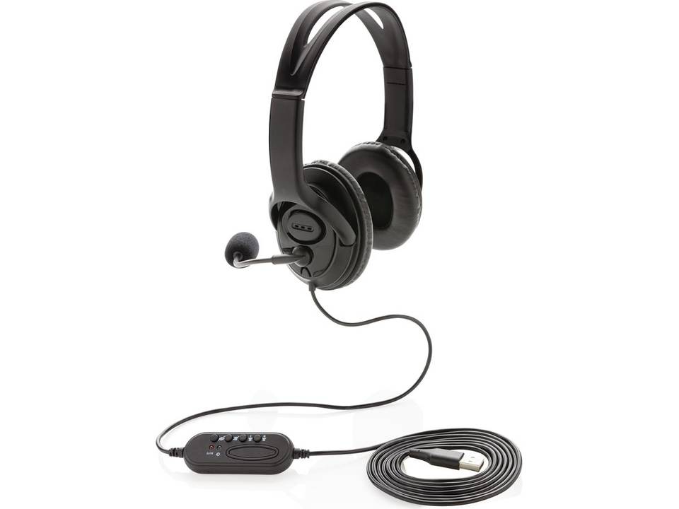 Over ear wired work headset 5