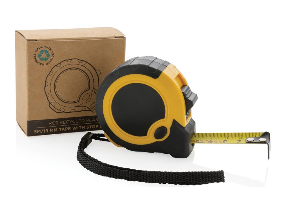 RCS recycled plastic 5M/19 mm tape with stop button 15