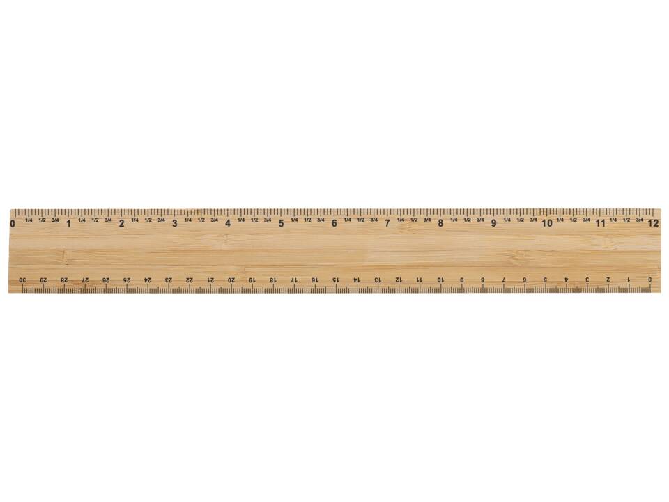 Timberson extra thick 30cm double sided bamboo ruler 2