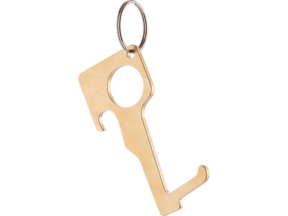 Brass hygienic zero contact keychain 3