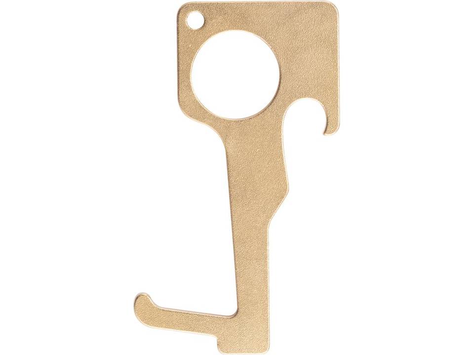 Brass hygienic zero contact keychain 1