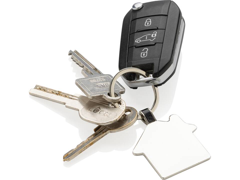 RCS recycled zinc alloy house keyring 2