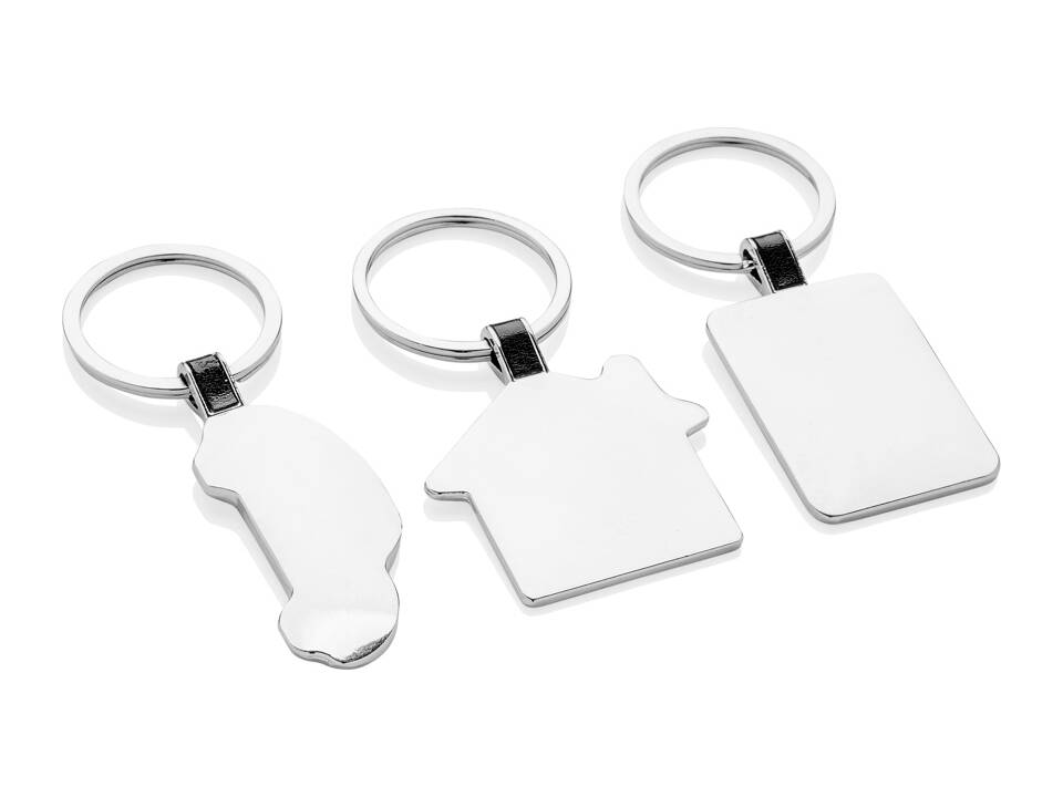 RCS recycled zinc alloy house keyring 6