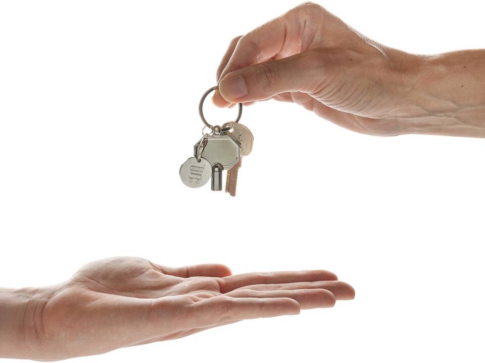 RCS recycled zinc alloy radiator key keychain with coin 5