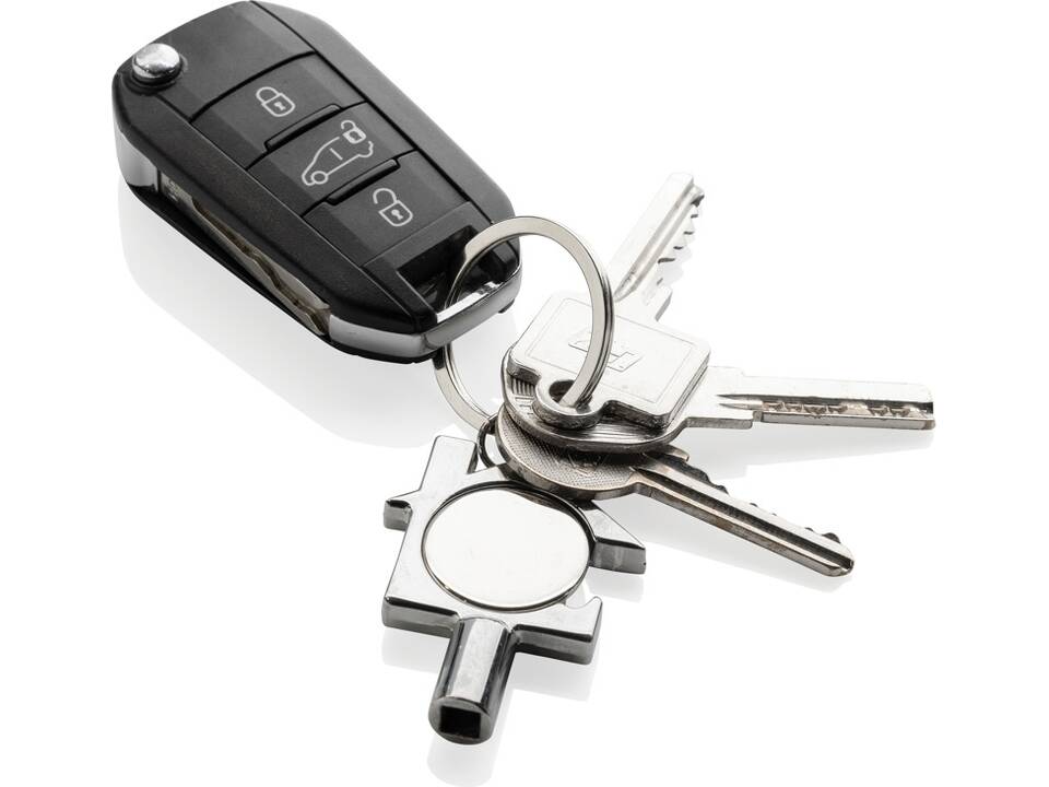 RCS recycled zinc alloy 3 in 1 keychain 5