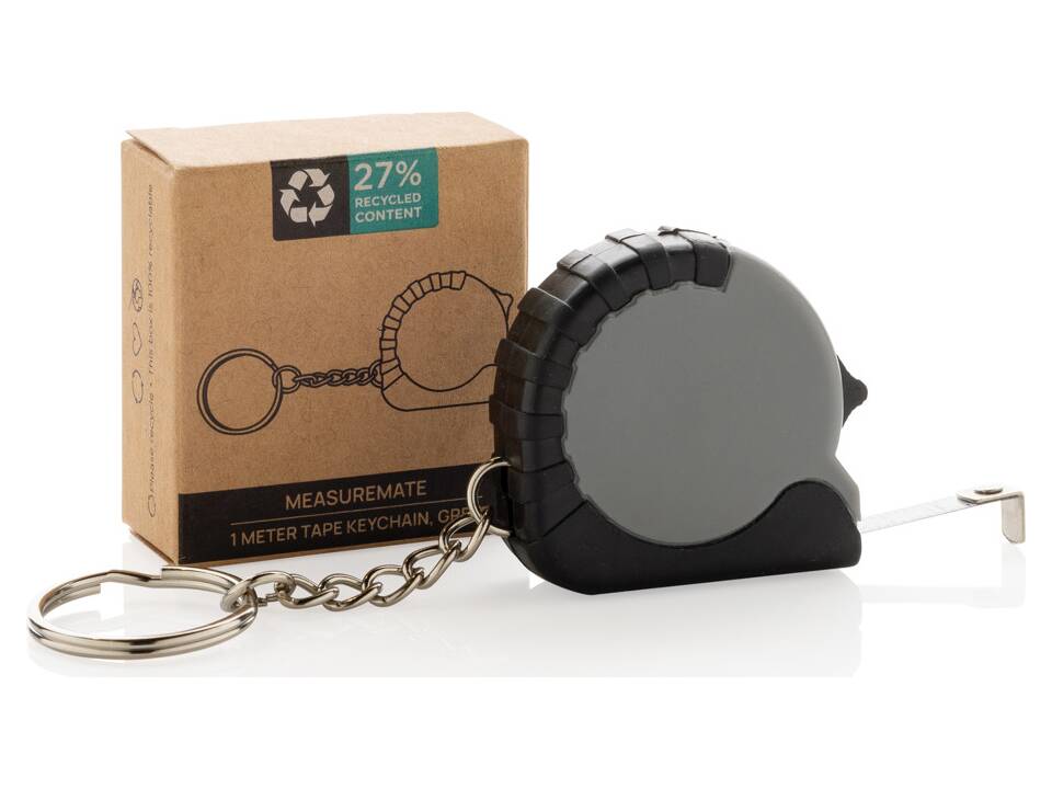 MeasureMate RCS reycled ABS 1 meter tape keychain 9