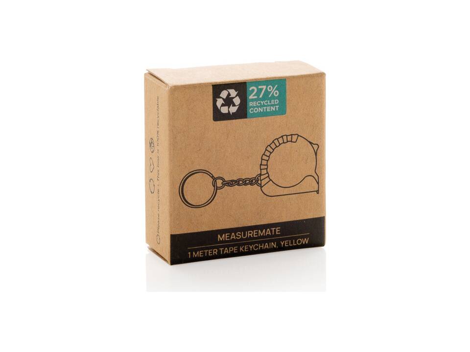 MeasureMate RCS reycled ABS 1 meter tape keychain 30
