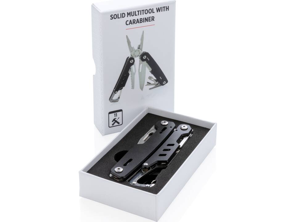 Solid multitool with carabiner 5