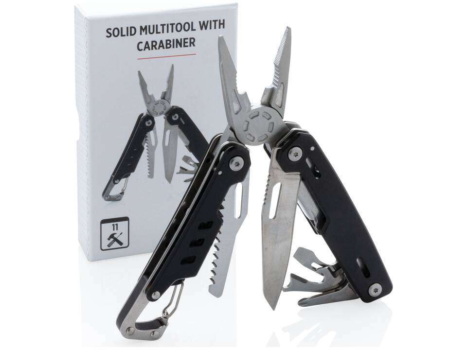 Solid multitool with carabiner 10