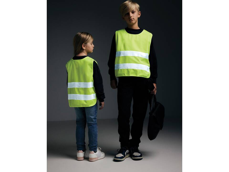 GRS recycled PET high-visibility safety vest 3-6 years 12