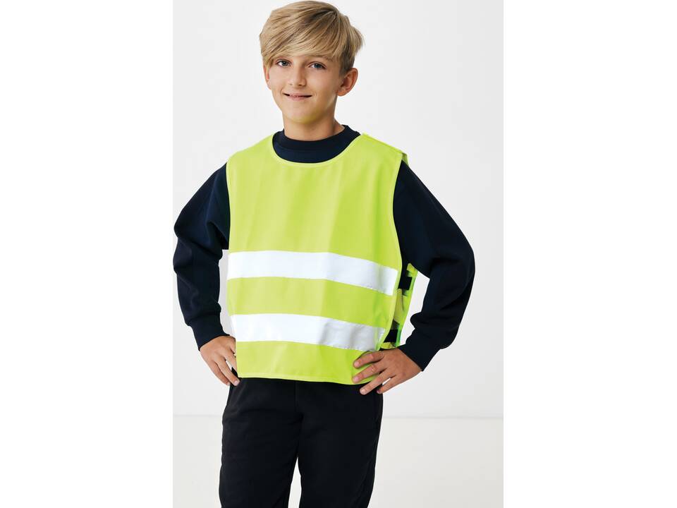 GRS recycled PET high-visibility safety vest 7-12 years 4