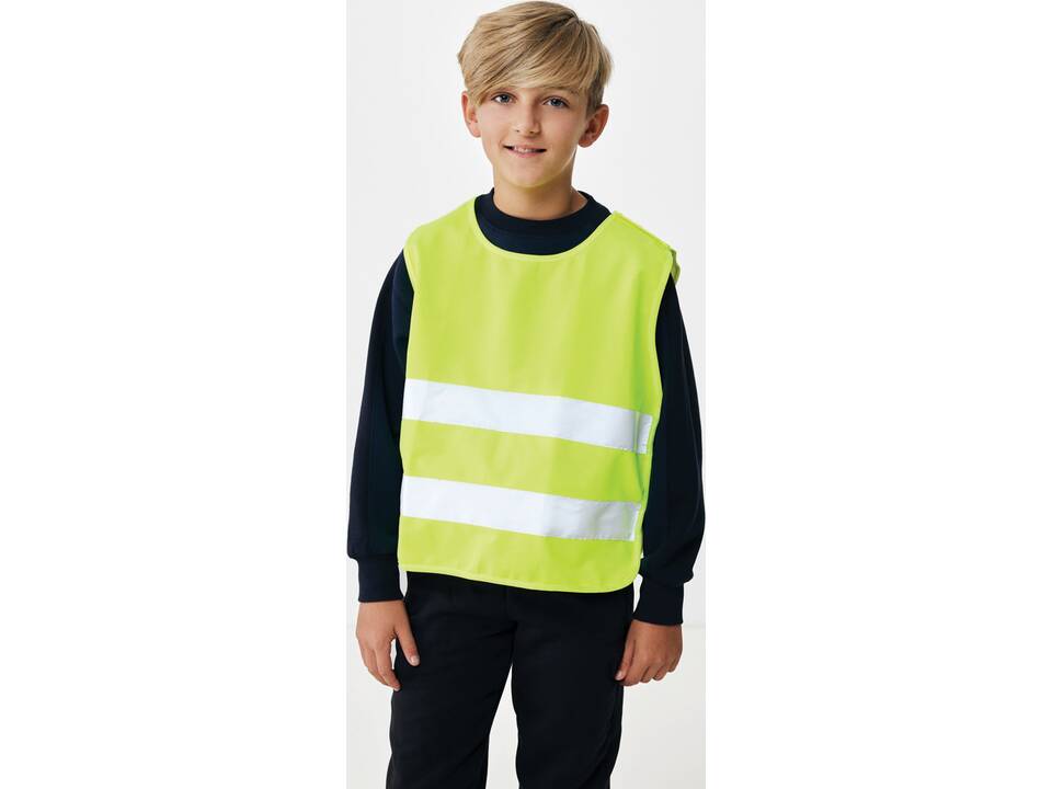 GRS recycled PET high-visibility safety vest 7-12 years 5