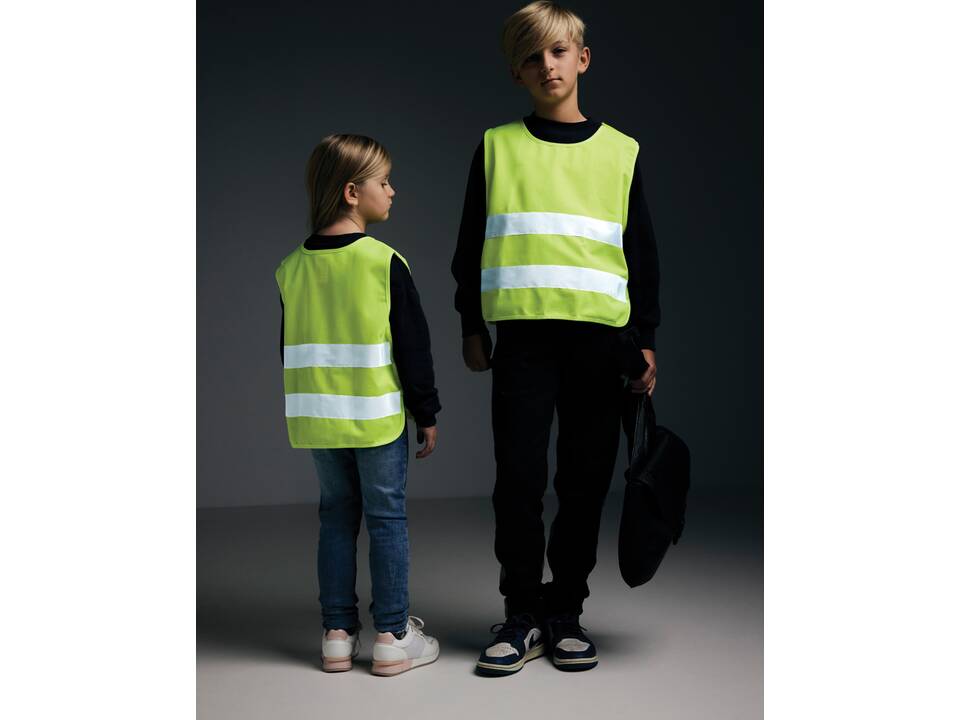 GRS recycled PET high-visibility safety vest 7-12 years 11