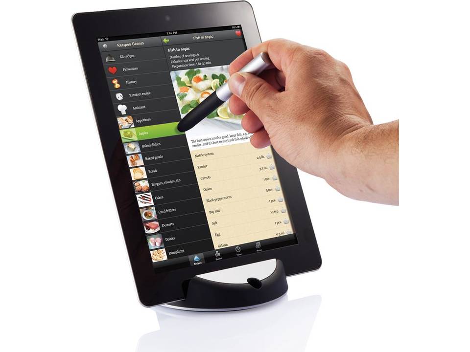 Chef tablet stand with touchpen 2