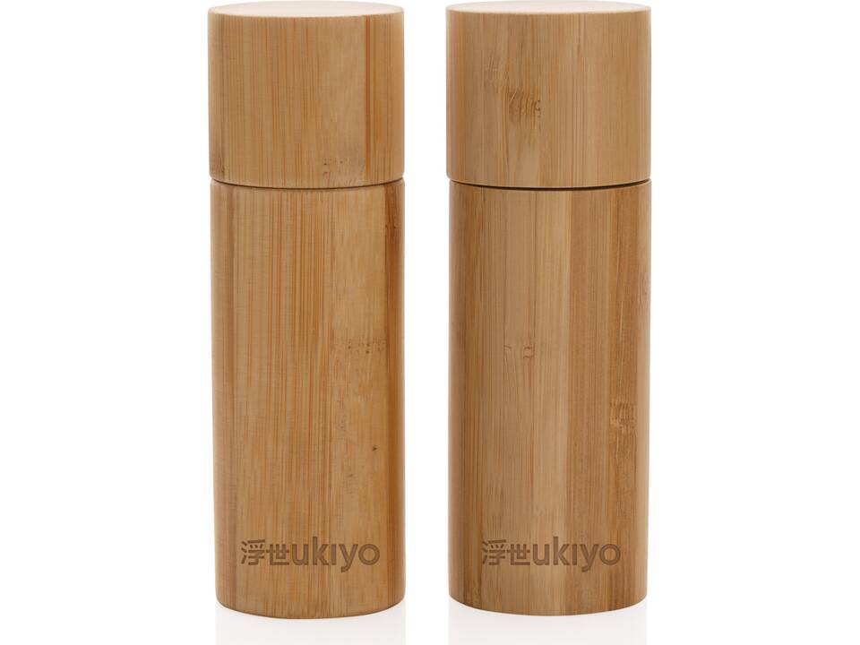 Ukiyo bamboo salt and pepper mill set 2