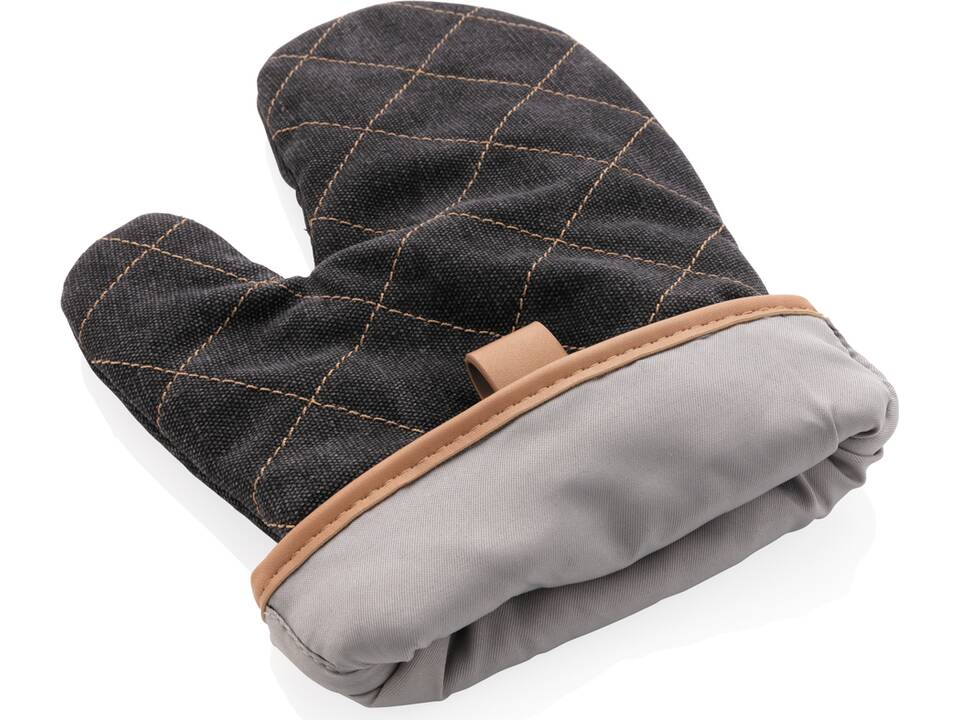 Deluxe canvas oven mitt 2