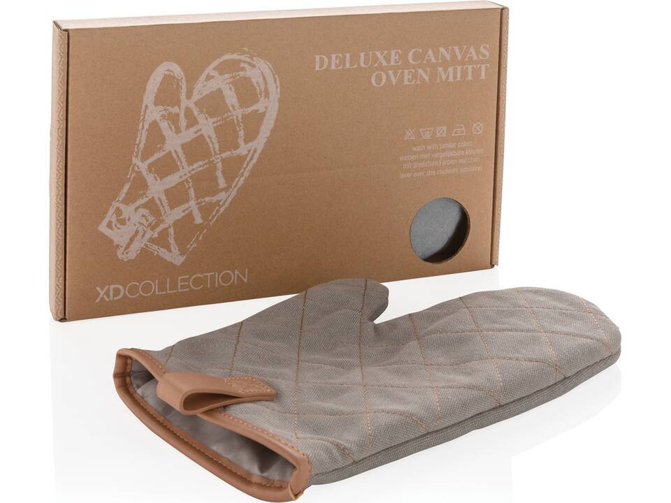 Deluxe canvas oven mitt 17
