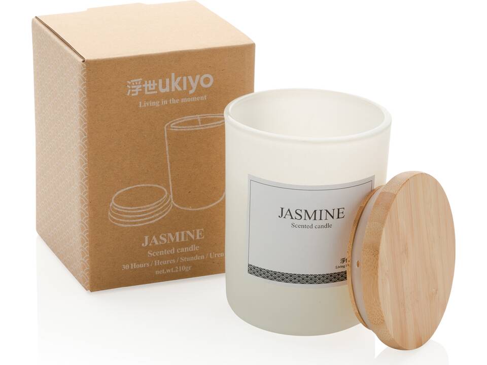 Ukiyo deluxe scented candle with bamboo lid 24