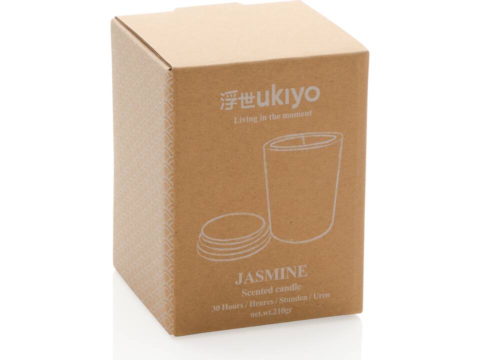 Ukiyo deluxe scented candle with bamboo lid 25