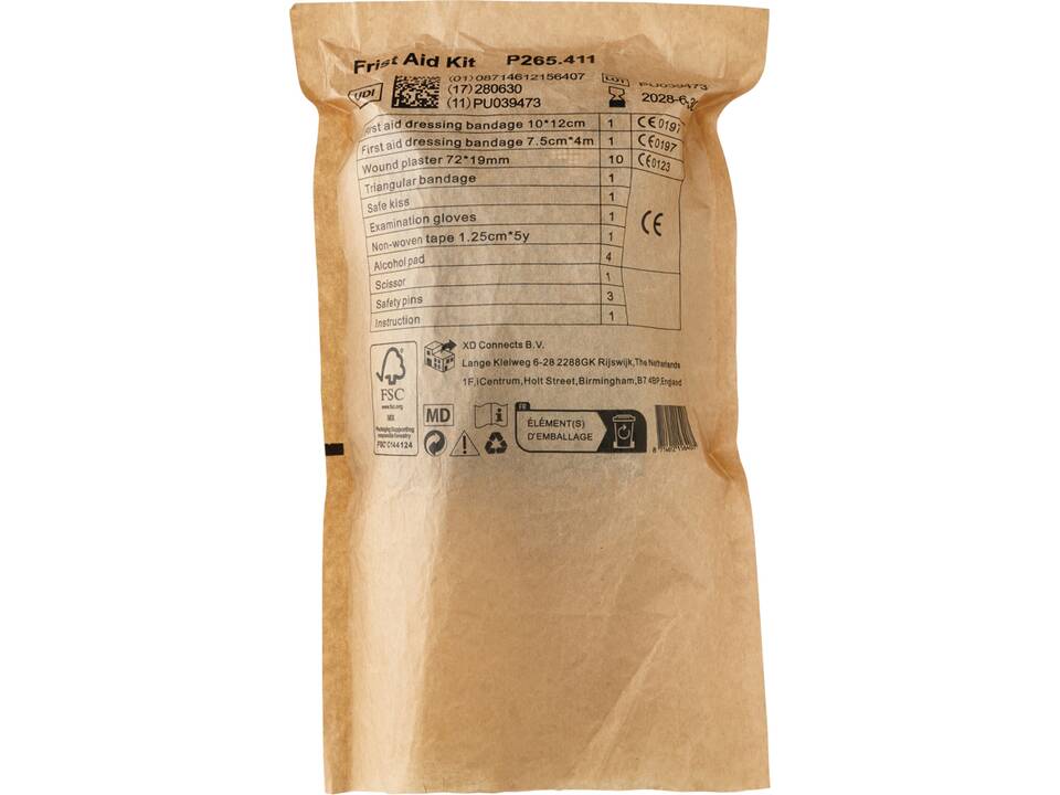 RCS recycled nubuck PU pouch  first aid set 9