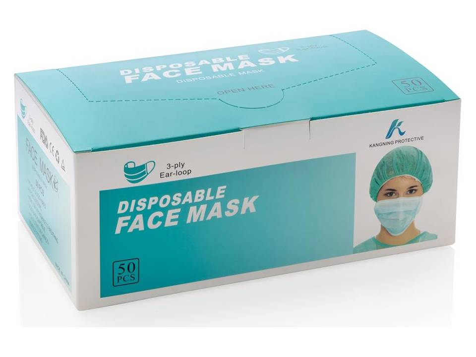 50 PCS. 3-ply disposable mask incl. customized sleeve 1