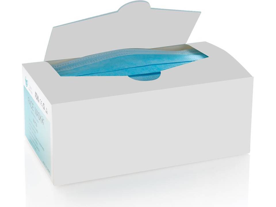 50 PCS. 3-ply disposable mask incl. customized sleeve 3