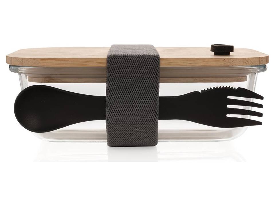 Glass bento box with bamboo lid 6