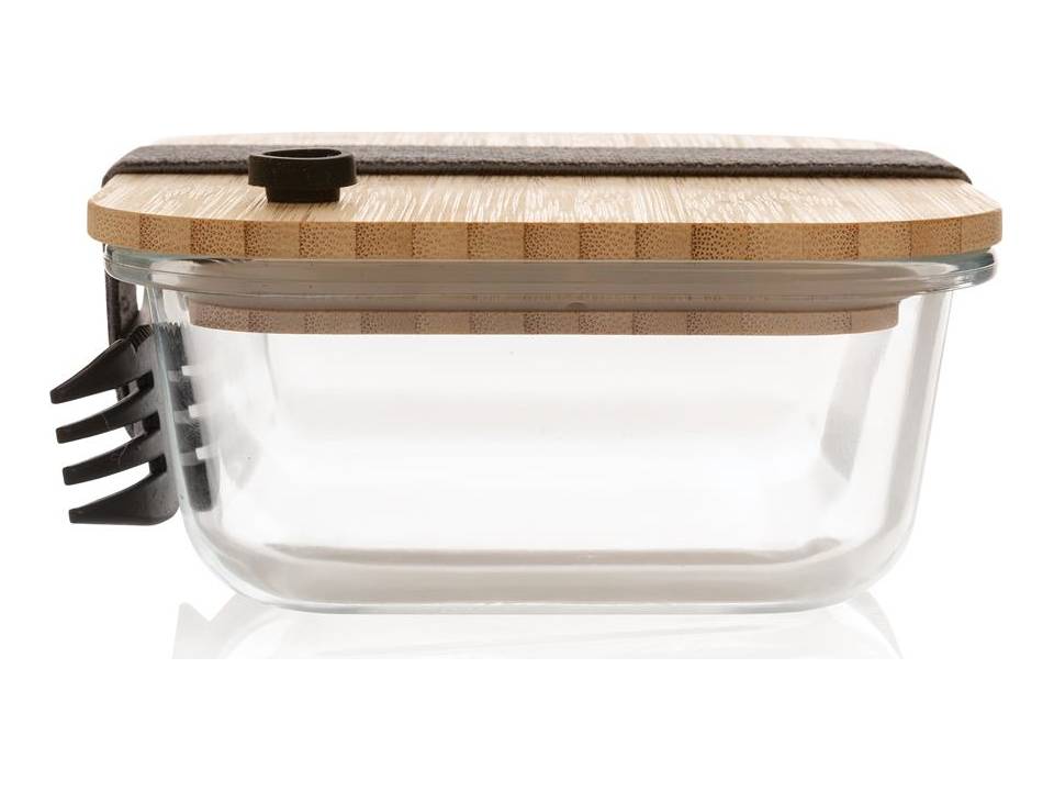 Glass bento box with bamboo lid 7
