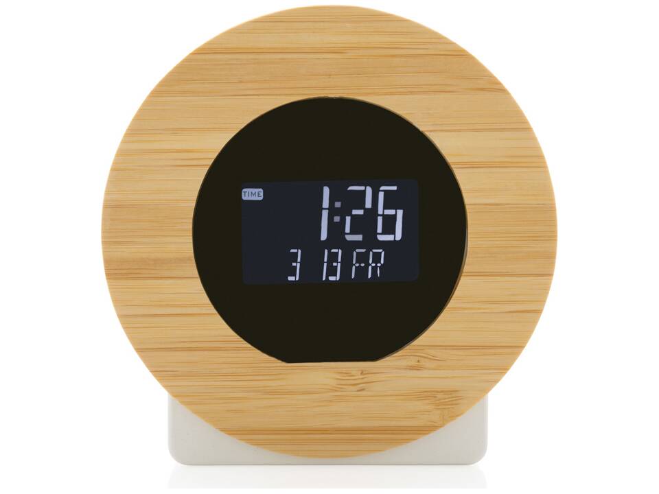 Utah RCS rplastic and FSC® bamboo LCD desk clock 1