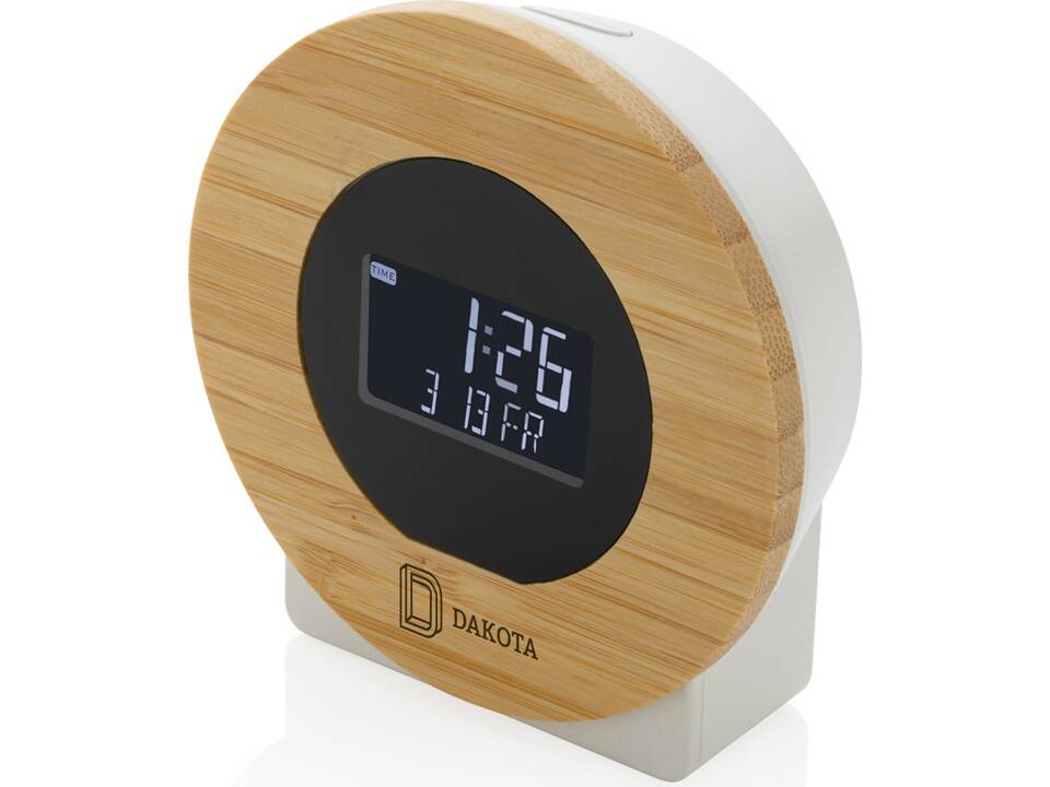 Utah RCS rplastic and FSC® bamboo LCD desk clock 3