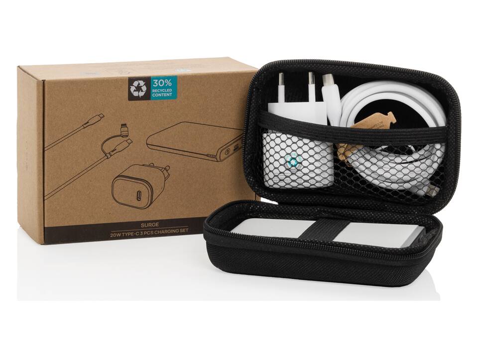 Surge RCS recyled PET 20W type C 3 pcs charging set 11