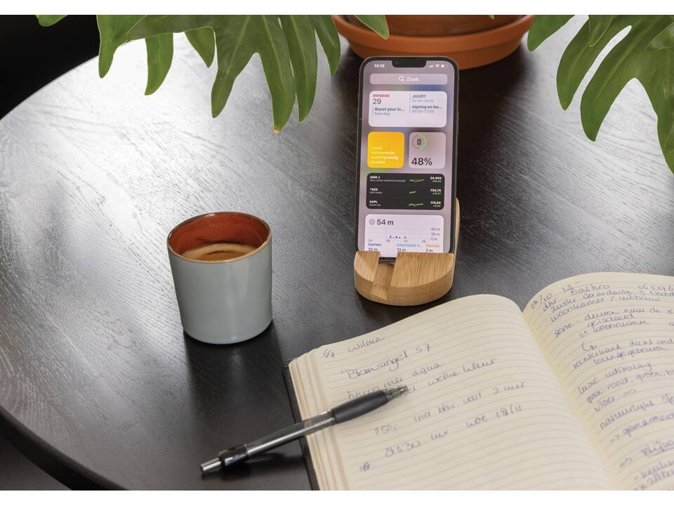 Bamboo tablet and phone holder 7