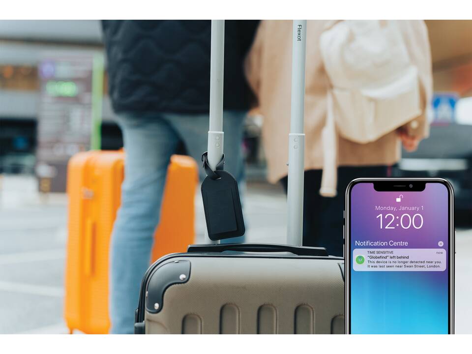 Globetrack RCSrPolyester luggage tag with worldwide locating 9