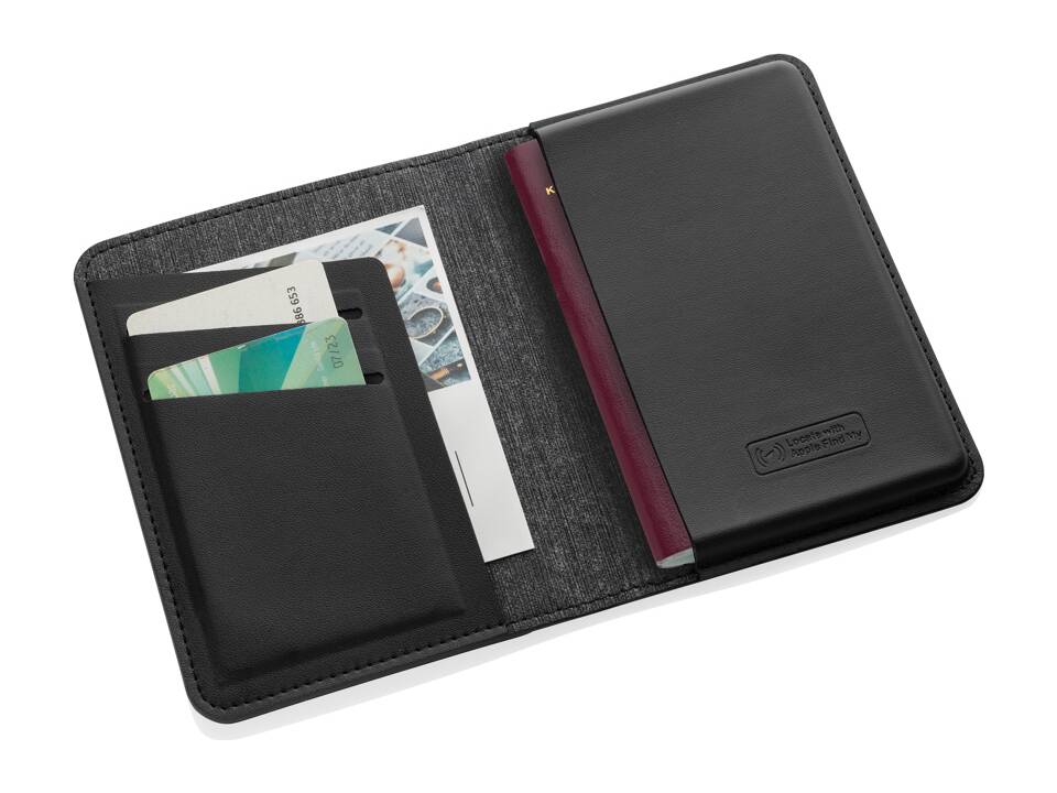 Trackmate RCS rpolyester passport holder worldwide locating 2
