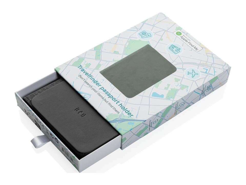 Trackmate RCS rpolyester passport holder worldwide locating 16