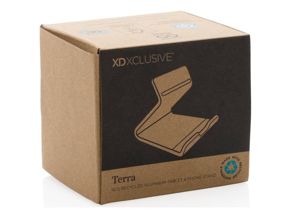 Terra RCS recycled aluminum tablet & phone stand 10