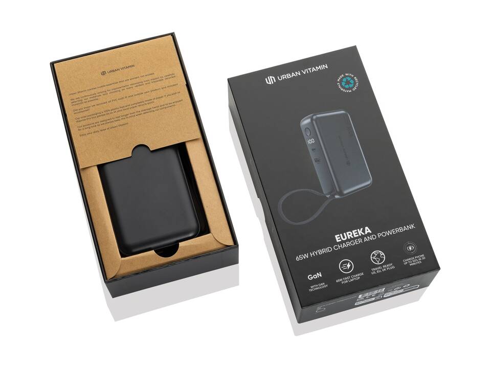 Urban Vitamin Eureka hybrid GANcharger 10000mah powerbank65W 18