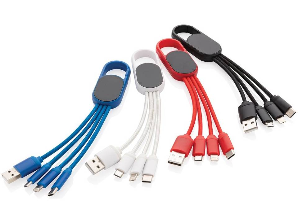 4-in-1 cable with carabiner clip 1