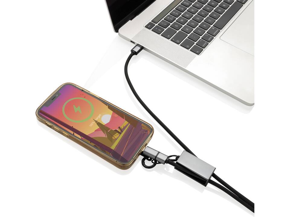 Terra RCS recycled PET phone cord with dual charge cable 7