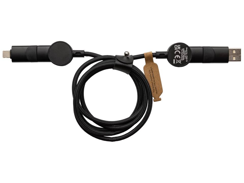 Oakland RCS recycled plastic 6-in-1 fast charging 45W cable 3