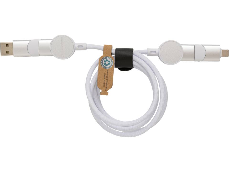 Oakland RCS recycled plastic 6-in-1 fast charging 45W cable 10