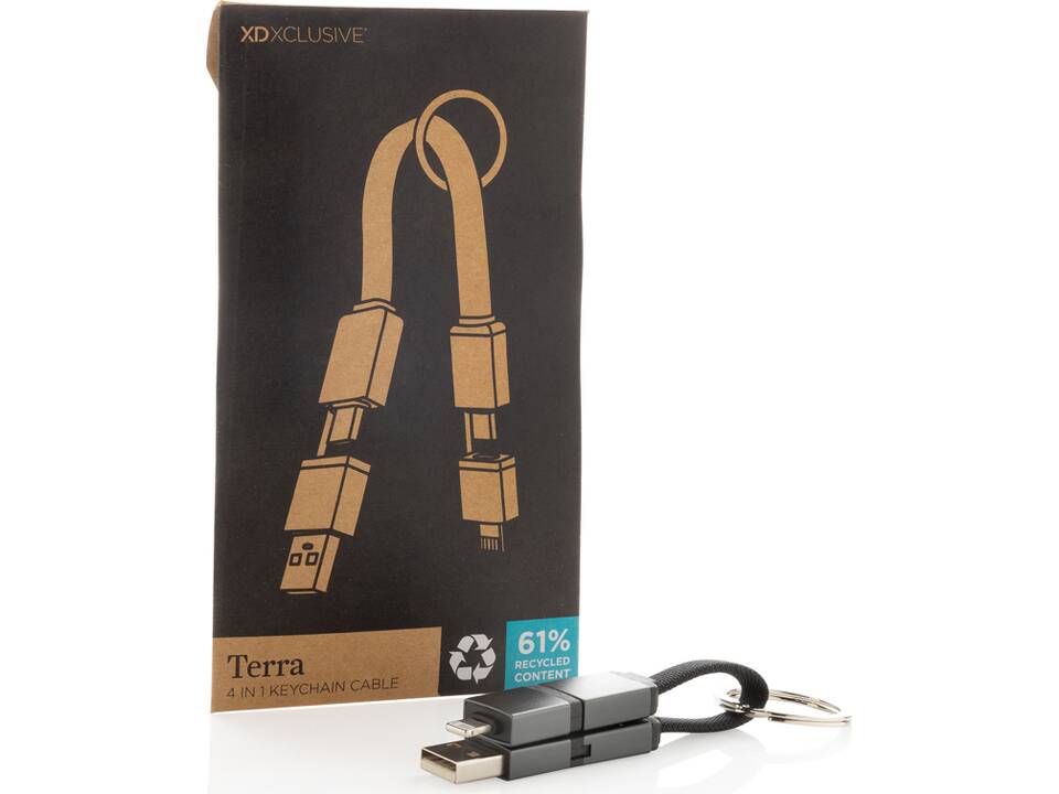 Terra recycled aluminum 4 in 1 60W fast charging cable 9