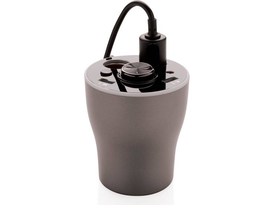 Car charger cup with hands-free earbud 1