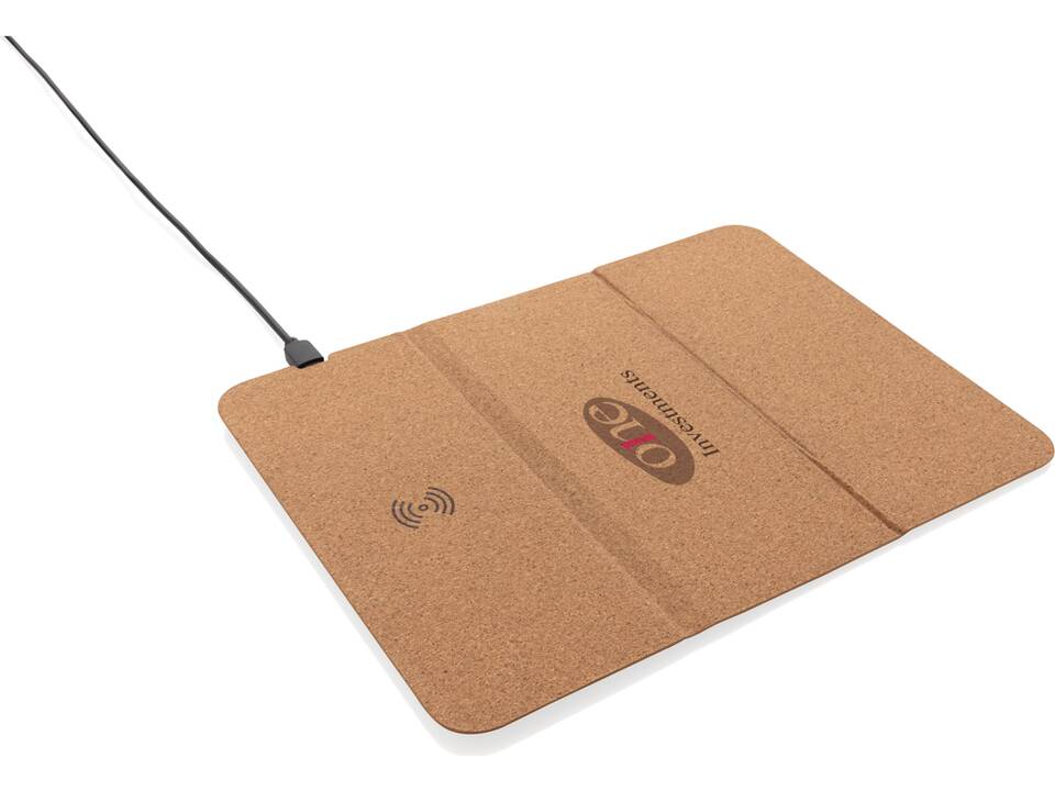 5W wireless charging cork mousepad and stand 6
