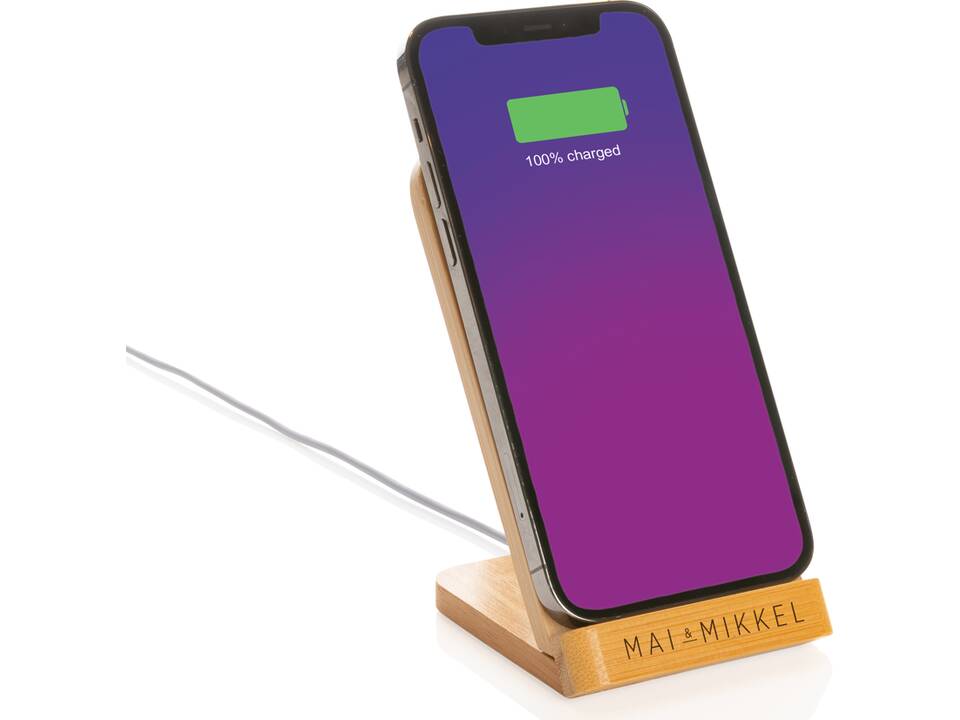 FSC®certified bamboo 5W wireless charging stand 6